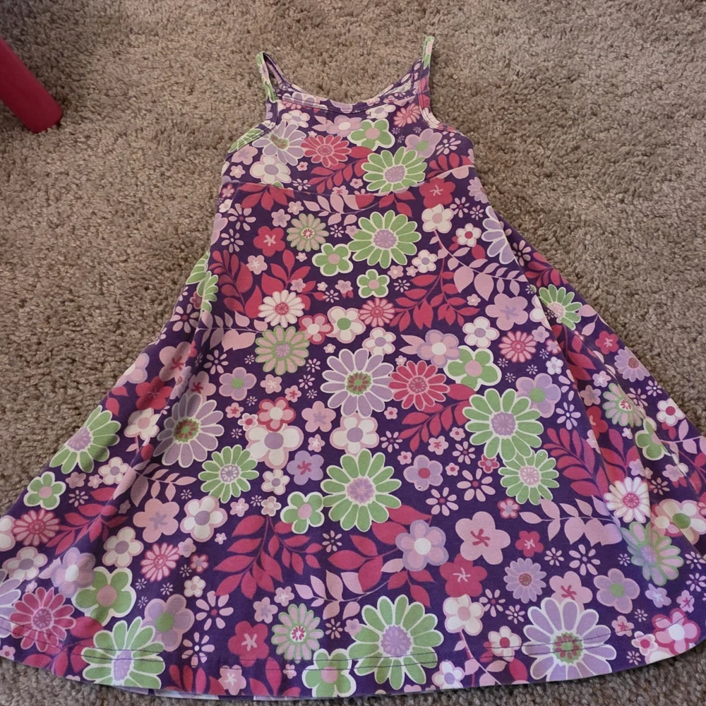 The Children's Place Purple and Green Floral Dress - Picture 5 of 6